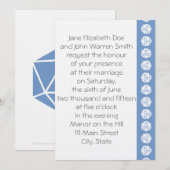 Tafelblad Chic in Periwinkle bruiloft uitnodiging (Voorkant / Achterkant)