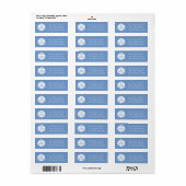 Tafelblad Chic in Periwinkle Retouradreslabel Etiket (Full Sheet)