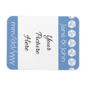 Tafelblad Chic in Periwinkle Save-the-Date Magneet (Horizontaal)