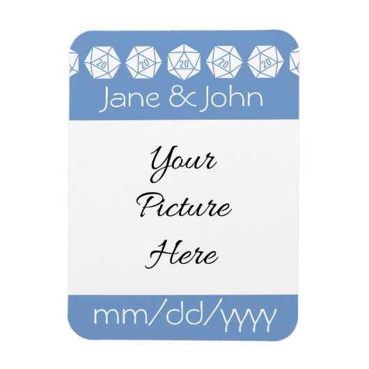 Tafelblad Chic in Periwinkle Save-the-Date Magneet (Verticaal)