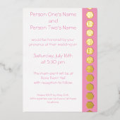 Tafelblad Chic in Petal Pink Folie Invitation Folie Uitnodiging (Voorkant)