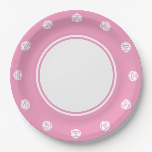 Tafelblad Chic in Petal Roze Papier Bord (Voorkant)