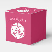 Tafelblad Chic in Raspberry Favor Box Bedankdoosjes (Voorkant Zijde)