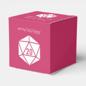 Tafelblad Chic in Raspberry Favor Box Bedankdoosjes (Achterkant)