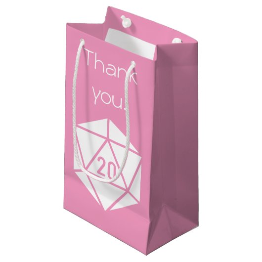 Tafelblad Chic in Roze Roos Kleur Cadeautas (Voorkant Gekanteld)
