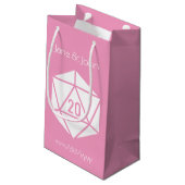 Tafelblad Chic in Roze Roos Kleur Cadeautas (Achterkant Gekanteld)