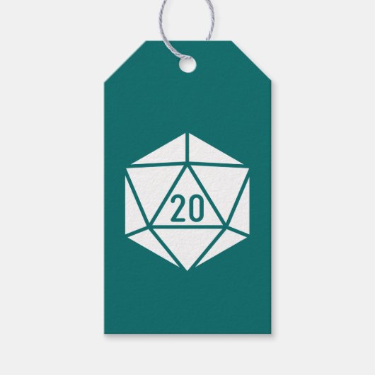 Tafelblad Chic in Teal Cadeaubijsluiter Cadeaulabel (Voorkant)