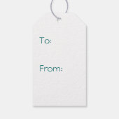 Tafelblad Chic in Teal Cadeaubijsluiter Cadeaulabel (Achterkant)