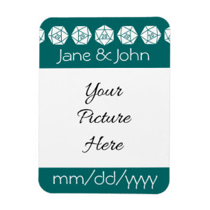 Tafelblad Chic in Teal Save-the-Date Magneet