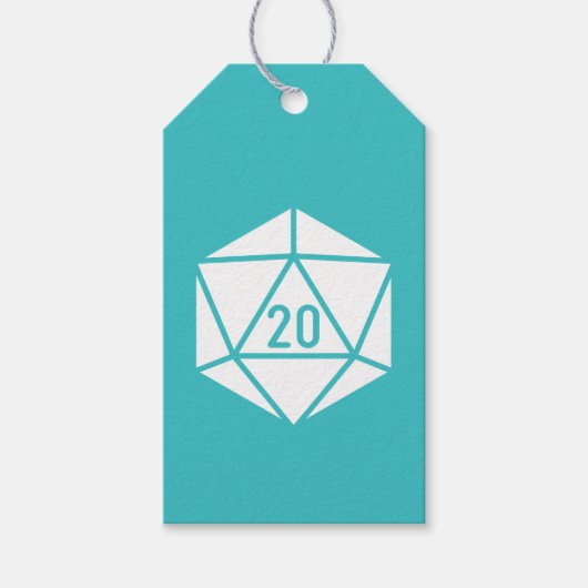 Tafelblad Chic in Turquoise Cadeaubijslage Cadeaulabel (Voorkant)