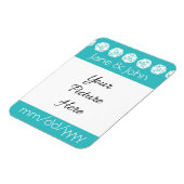 Tafelblad Chic in Turquoise Save-the-Date Magnet Magneet (Linkerzijde)