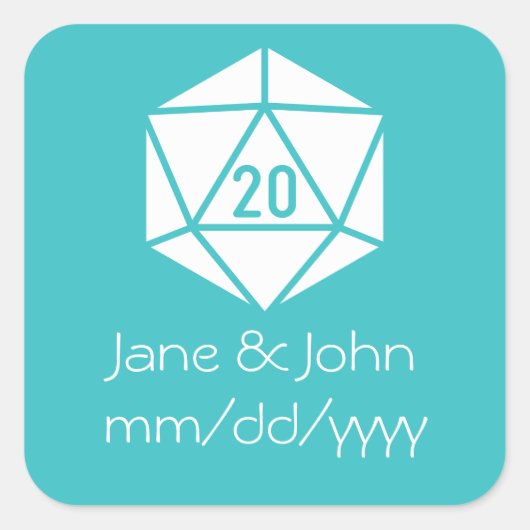 Tafelblad Chic in Turquoise Sticker (Voorkant)