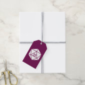 Tafelblad Chic in Wijn Cadeautag Cadeaulabel (Met Touw)