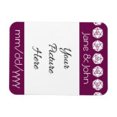Tafelblad Chic in Wijn Save-the-Date Magneet (Horizontaal)