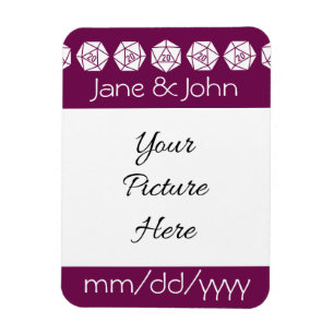 Tafelblad Chic in Wijn Save-the-Date Magneet