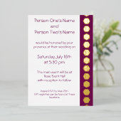 Tafelblad Chic in Wine Folie Invitation Folie Uitnodiging (Staand Voorkant)