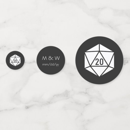 Tafelblad Chic in Zwarte Tafel Confetti (Voorkanten)