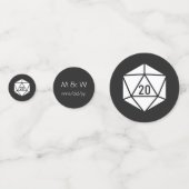 Tafelblad Chic in Zwarte Tafel Confetti (Achterkanten)