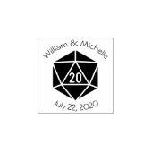 Tafelblad Chique Houten Aankondiging Stempel (Afrduk)