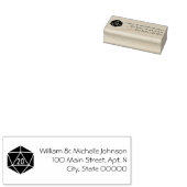 Tafelblad Chique Houten Adresstempel Rubberstempel (Gestempeld)