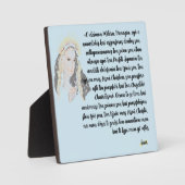 Tafelblad Ezel Met Canvas; Gebed Maagd Maria Fotoplaat (Voorkant)