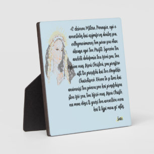 Tafelblad Ezel Met Canvas; Gebed Maagd Maria Fotoplaat
