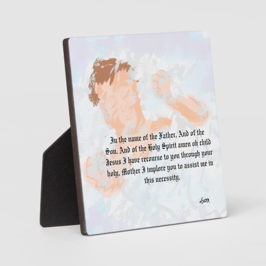 Tafelblad Ezel met Canvas: Redder Jezus Christus Fotoplaat (Voorkant)