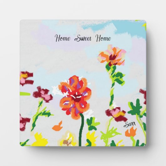 Tafelblad Ezel Met Canvas; Wild Flower's Fotoplaat (Voorkant)