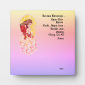 Tafelblad Ezel met Canvas: Zegen dit huis Fotoplaat (Voorkant)