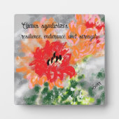 Tafelblad met canvas: Cactusbloem  Fotoplaat (Voorkant)