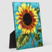 Tafelblad Plaque Whimsical Abstracte Zonnebloem Fotoplaat (Zijkant)