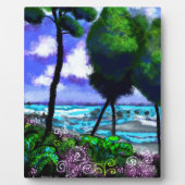 Tafelblad Plaque Whimsical Beach Landscape Art Fotoplaat (Voorkant)