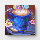 Tafelblad Plaque Whimsical Cup of Coffee Fotoplaat (Voorkant)