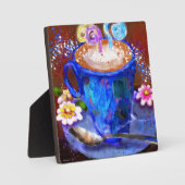 Tafelblad Plaque Whimsical Cup of Coffee Fotoplaat (Voorkant)