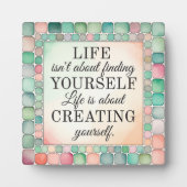 Tafelblad plaquette Creëer jezelf Inspirerend Fotoplaat (Voorkant)