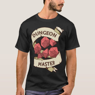 Tafelblad Rol Spel Gift Print Retro RPG Di T-shirt
