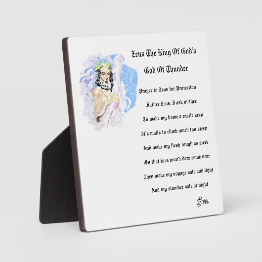 Tafelblad W / Canvas: Zeus Koning van de God Fotoplaat (Voorkant)