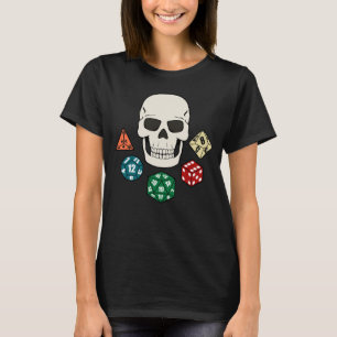 Tafelbladspel Dobbelsteen Jolly Roger Piratenvlag T-shirt