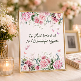 Tafelbord 'Blush Butterfly Memory' Poster