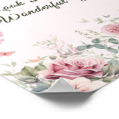 Tafelbord 'Blush Butterfly Memory' Poster (Hoek)
