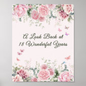 Tafelbord 'Blush Butterfly Memory' Poster (Voorkant)