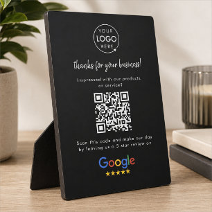 Tafelbord Google Review QR-code Plaque Fotoplaat