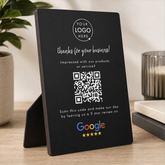 Tafelbord | Google Review QR-code Plaque Fotoplaat