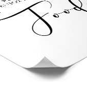 Tafelbord Olive Leaf Greenery Wedding Poster (Hoek)