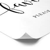 Tafelbord Rustic Wedding Favors Poster (Hoek)