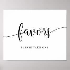 Tafelbord Rustic Wedding Favors Poster
