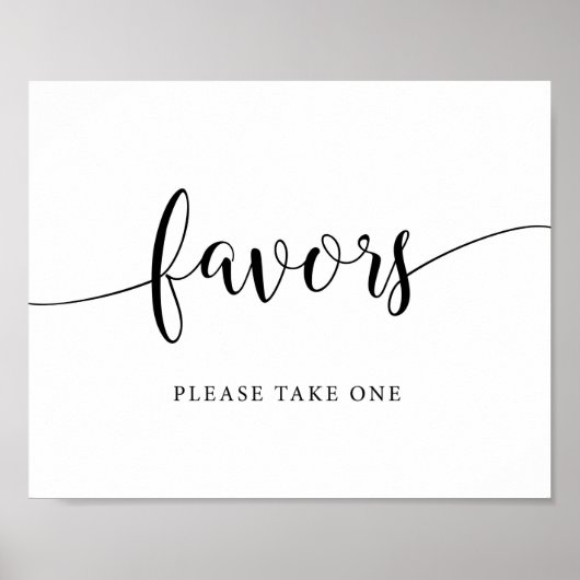 Tafelbord Rustic Wedding Favors Poster (Voorkant)