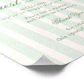 Tafelbord Sage Green Gastboek Poster (Hoek)