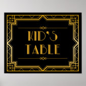 Tafelbord van het kind | Gatsby Art Deco Poster (Voorkant)