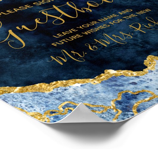 Tafelbord van het marinesolfbruin goudbruinbruin poster (Hoek)